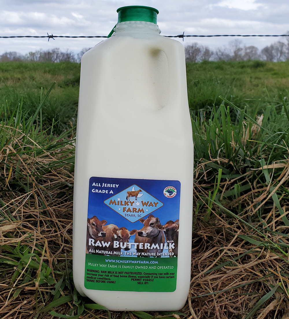 Raw Cultured Buttermilk: Half Gallon - Milky Way Farm